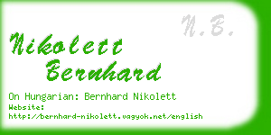 nikolett bernhard business card